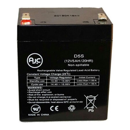 Battery Clerk AJC  Union MX-12050 12V 5Ah Sealed Lead Acid Battery MX-12050-Union-12V-5Ah-SLA